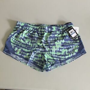 Girls Under Armour Green and Blue Athletic Shorts
